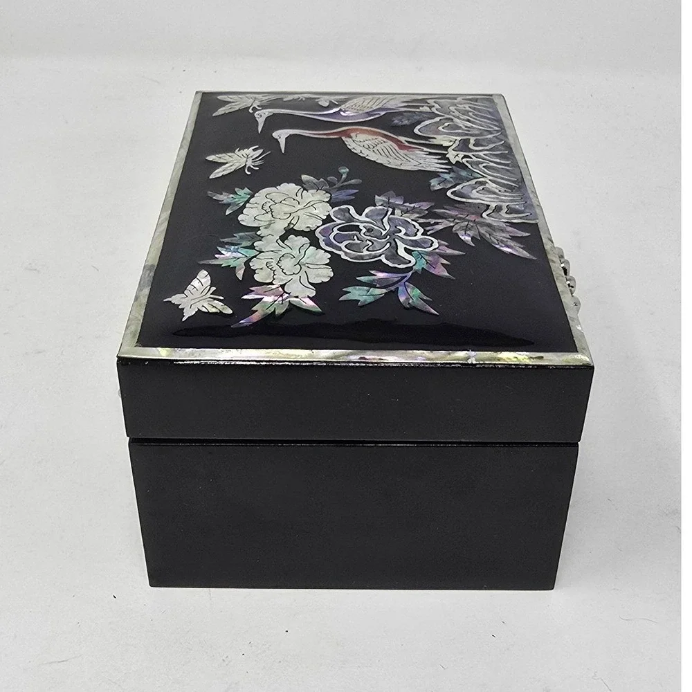 February Mountain Mother of Pearl Inlay jewelry box Korea wood trinket case